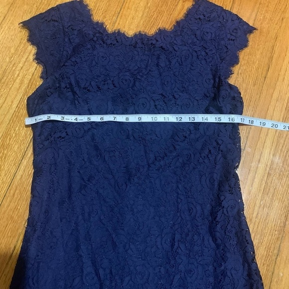 Diane Von Furstenberg DVF Barbara Lace Dress Midnight sz 10 MSRP $368 - Picture 4 of 11